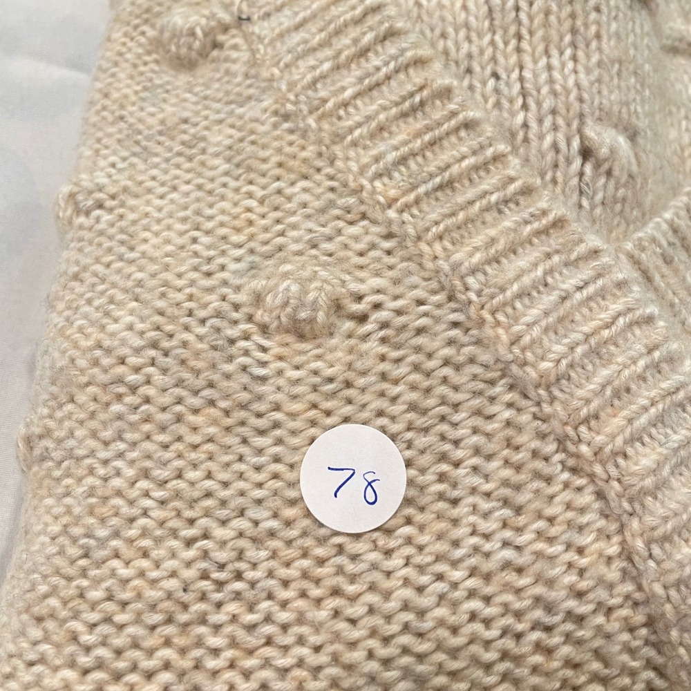 Abercrombie Fitch Oatmeal‎ Textured Bobble Knit Wrap Style Sweater Women's XS - Picture 3 of 7